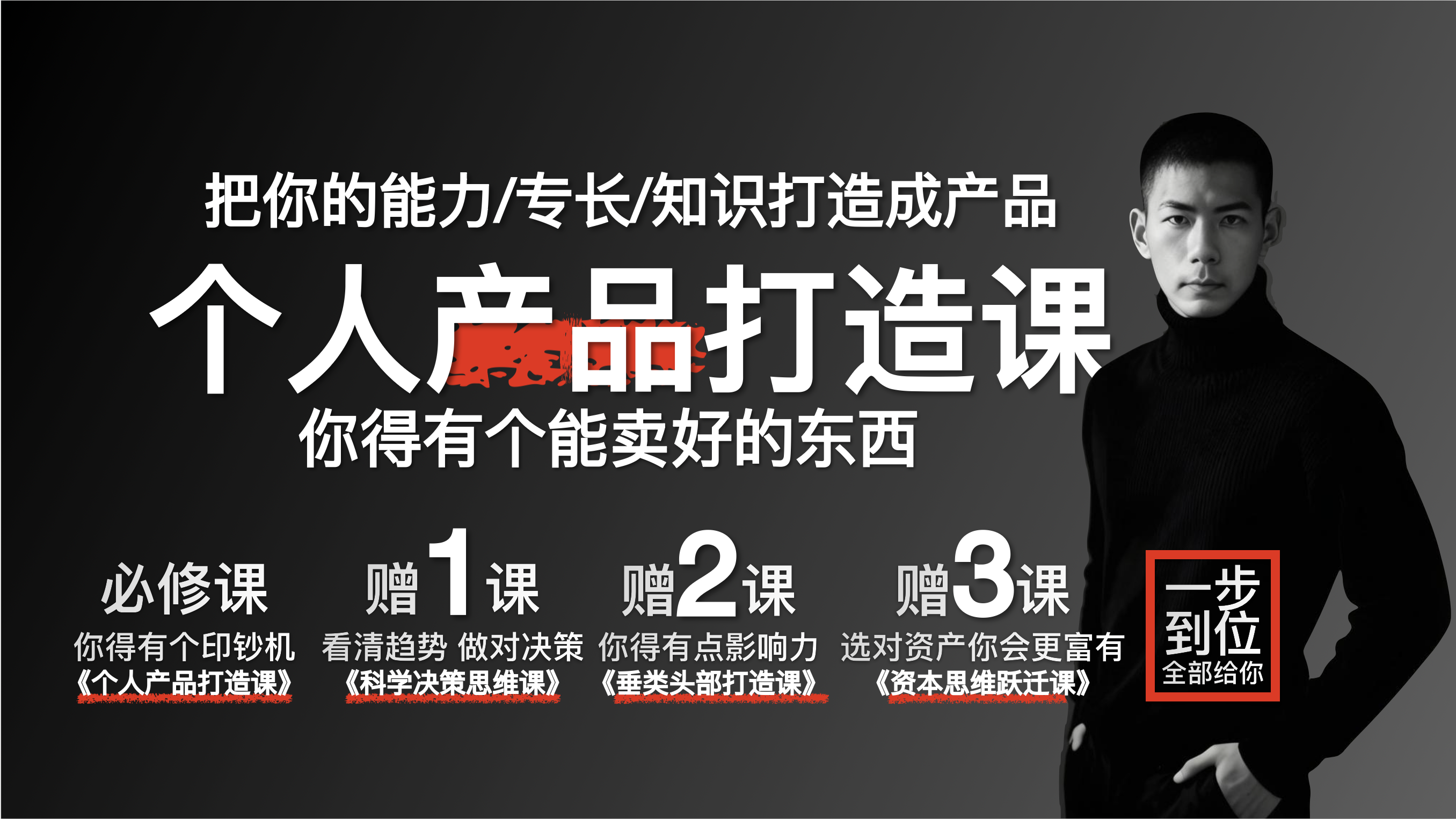 个人产品打造课：把你的能力/专长/知识打造成产品的视频课