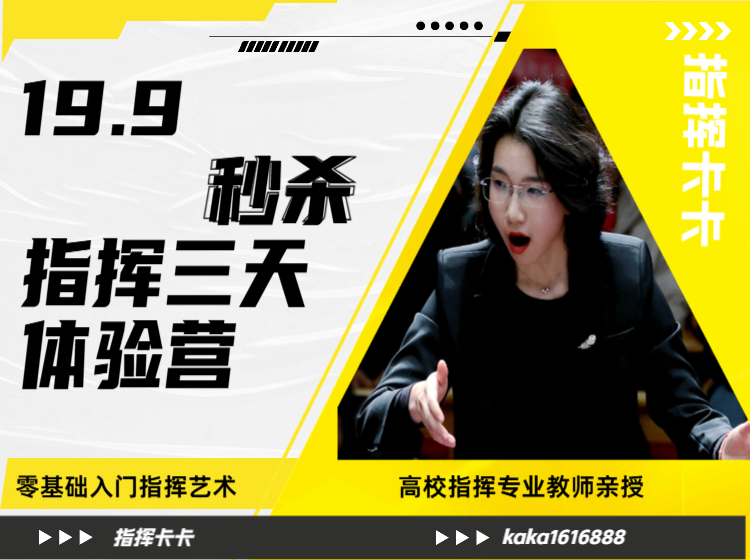 19.9元秒杀三天指挥体验营（线上内部直播课）