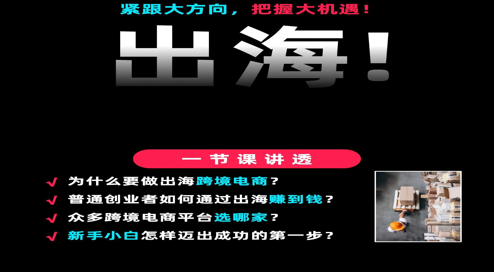 破解国内内卷：出海短视频带货实战训练营