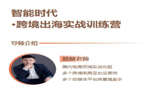 智能时代·麒麟才子 .跨境出海实战训练营